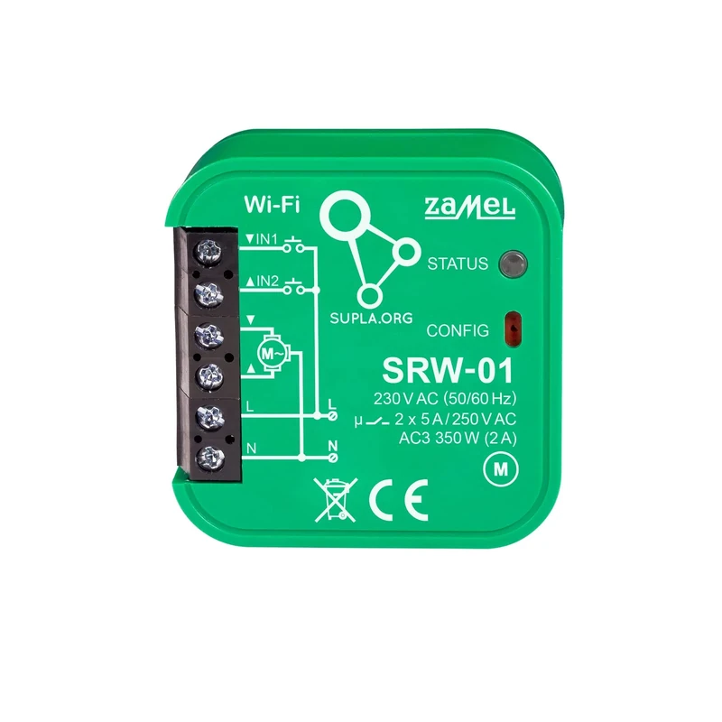 Supla Zamel wireless professional durable automatic easy to set up smart remote control electric innovative modern internet easy to install WiFi roller shutter control SRW-01