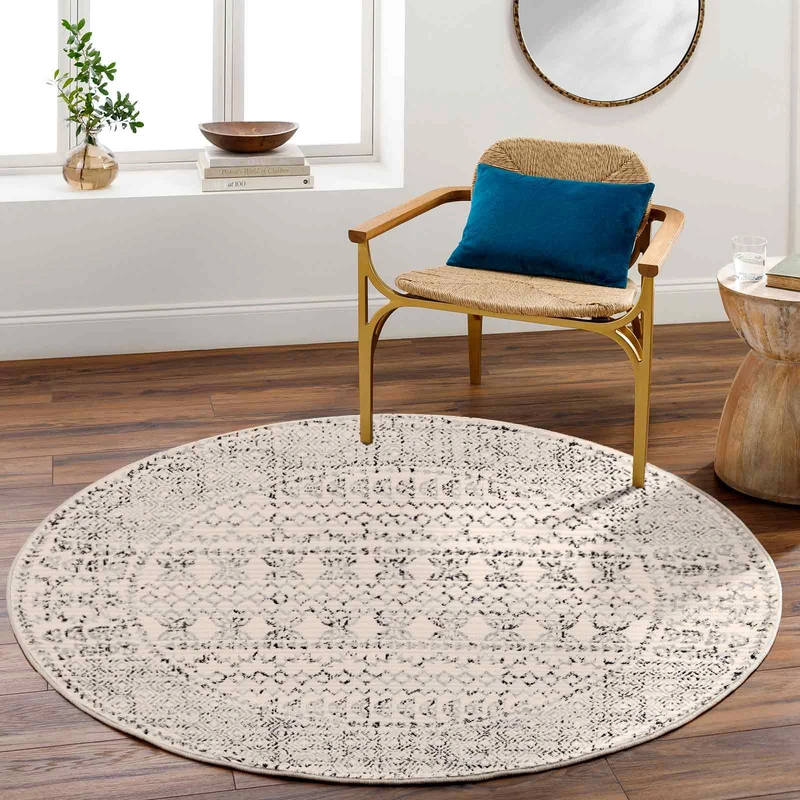 Livabliss Tokyo Geometric Rug - Scandi Area Rugs Living Room 160 cm, Dining, Kitchen - Neutral, Abstract Patterned Rugs, Boho Style, Easy Care Pile - Large Rug, Ivory, Grey and Black