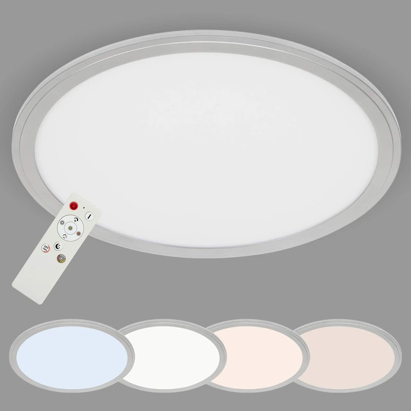 BRILONER Leuchten - LED Ceiling Lamp, Dimmable LED Panel, Includes Colour Temperature Control, Night Light Setting and Remote Control, 22 W, 2200 Lumens, Ø 40 cm - Image 1