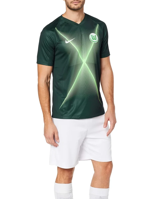 Nike Men Vflw Nk BRT Stad JSY Ss HM Football T-Shirt - Pro Green/Green Strike/(White) (No Sponsor), Medium
