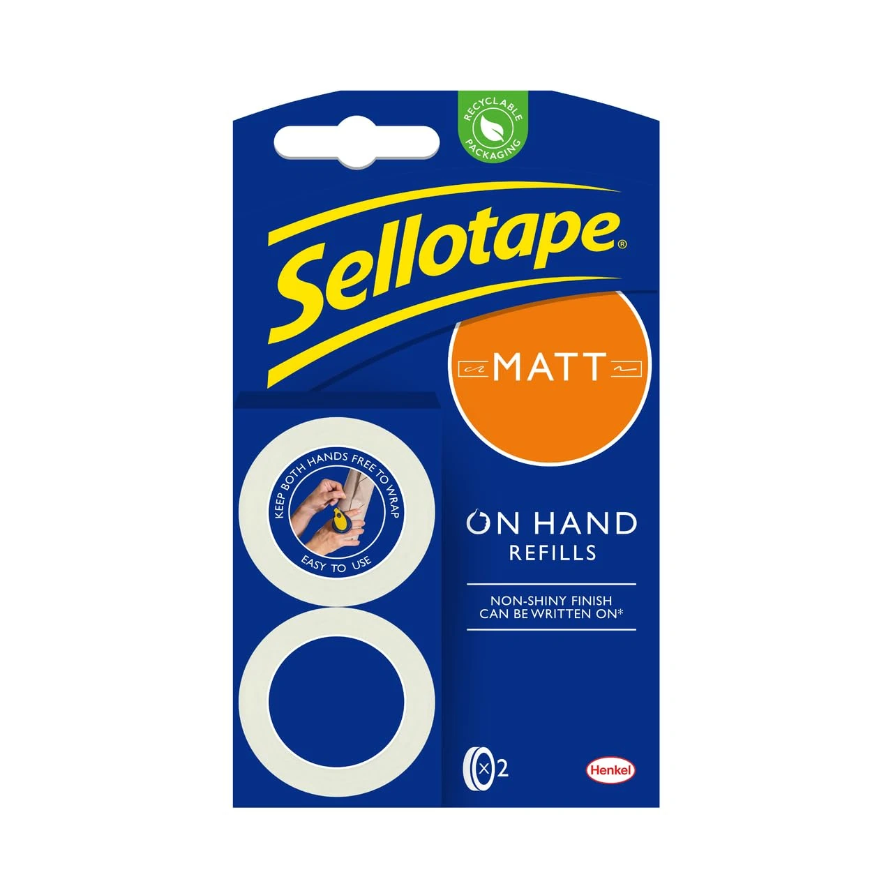 Sellotape On Hand Invisible Refills Matt Tape,Transparent,18mm * 15m