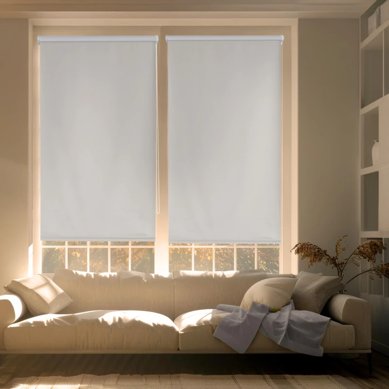 Blindecor Plain BK - Zeus “NO TOOLS REQUIRED”. 100% Opaque roller blind. Silver Grey. 107x180 cm (width x height), 63069220