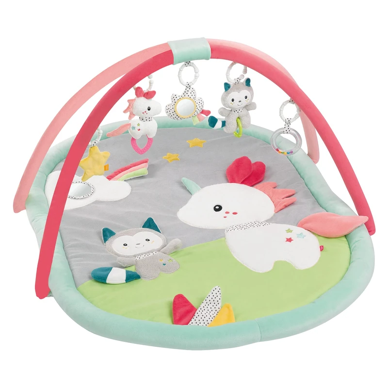 Fehn 057010 Aiko & Yuki 3-D Activity Mat – Playing Fun for Babies and toddlers to Feel and Grip from Newborns Upwards – Dimensions : 85 X 110 cm