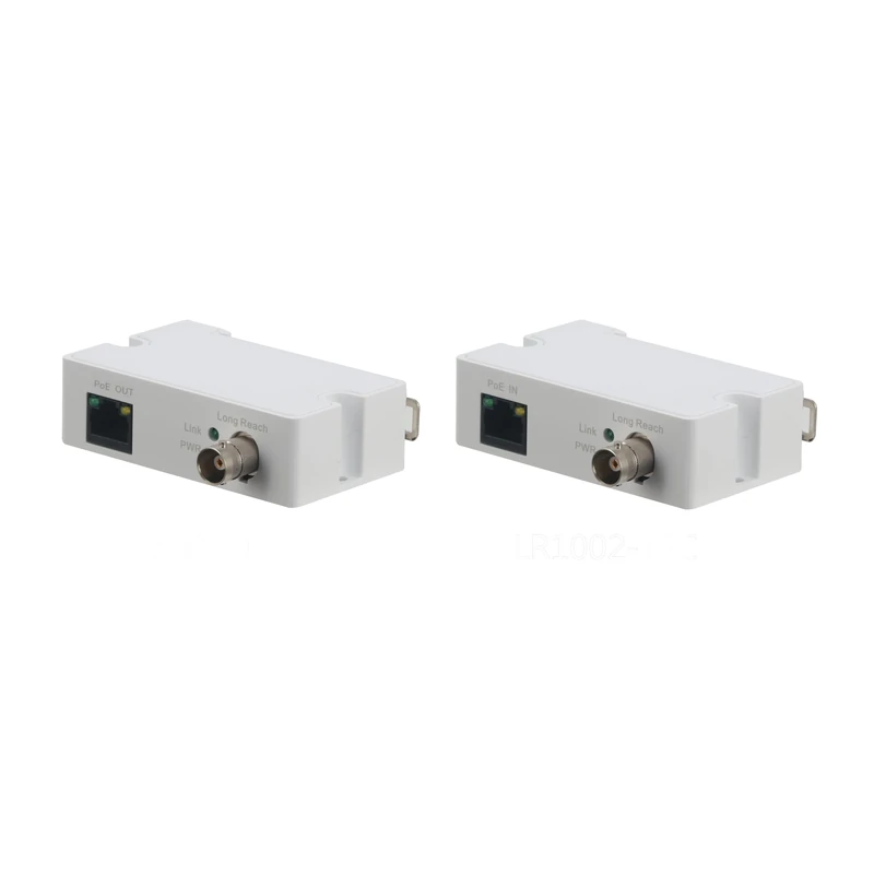 Loryta LR1002-1ET+LR1002-1EC EOC Converter IP Over Coax max 3000ft POE Power and Data Transmission Over Regular RG59 coaxial Cable
