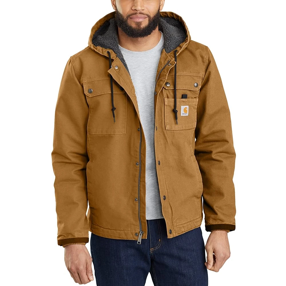 Carhartt Men's Big & Tall Bartlett Jacket Work Utility Outerwear, Carhartt Brown, X-Large Tall