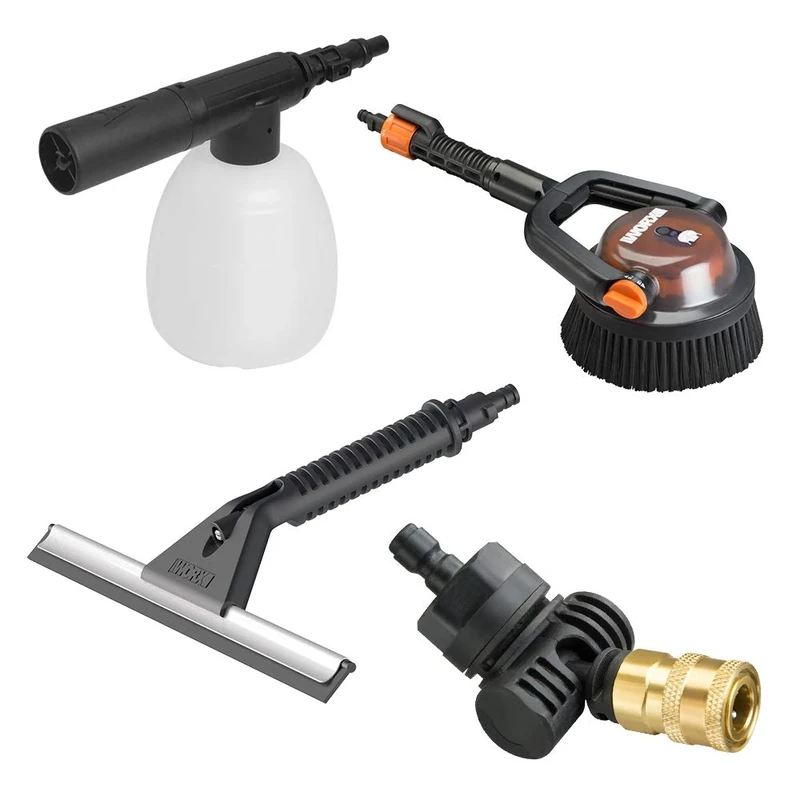 WORX Hydroshot Deluxe Cleaning Accessory Kit - WA4072, Black