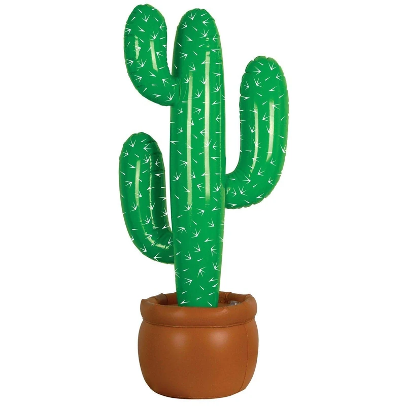 Shatchi 12 Pcs Large 86 cm Inflatable Cactus Party Decorations for Kids and Adults, Blow Up Wild West Cowboy Mexican Hawaiian Beach Fiesta Props for Fancy Dress, Themed Parties and Event Décor