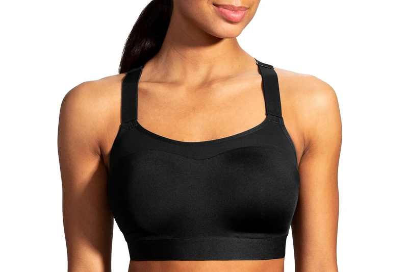 BROOKS 350073001 Dare Racerback Run Bra Sports Bra Women's Black Size 0361F - Image 1