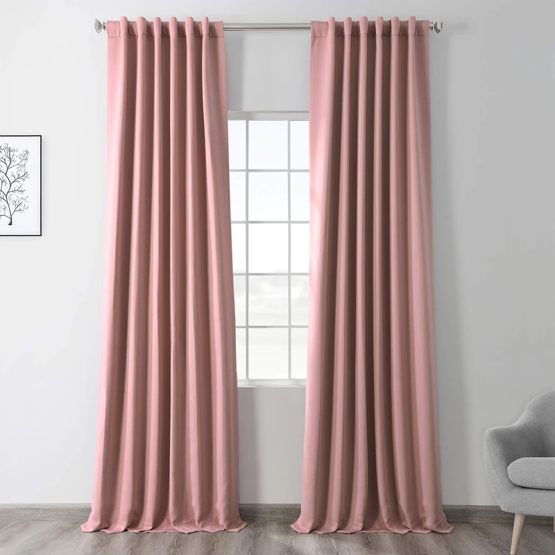 HPD Half Price Drapes Curtain For Room Darkening - Room Decor 50 X 108 (1 Panel), BOCH-171518-108, Fresco Blush