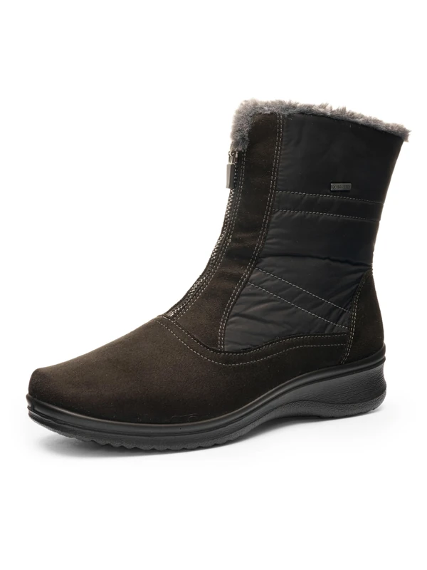ara Women's München Snow Boot, Black, Graphite, 8 UK