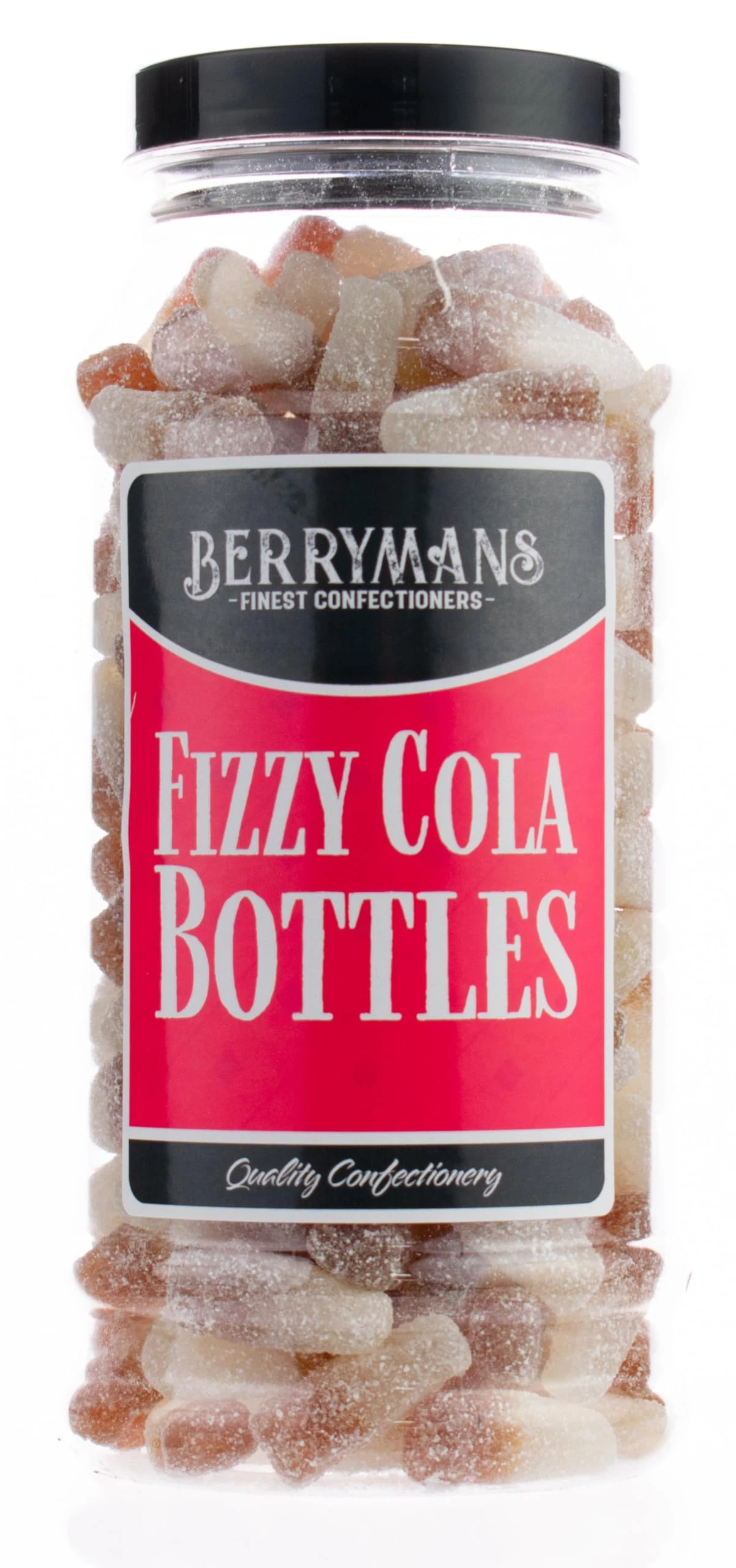 Original Fizzy Cola Bottles Retro Sweets Gift Jar by Berrymans Sweet Shop - Classic Sweets, Traditional Taste.
