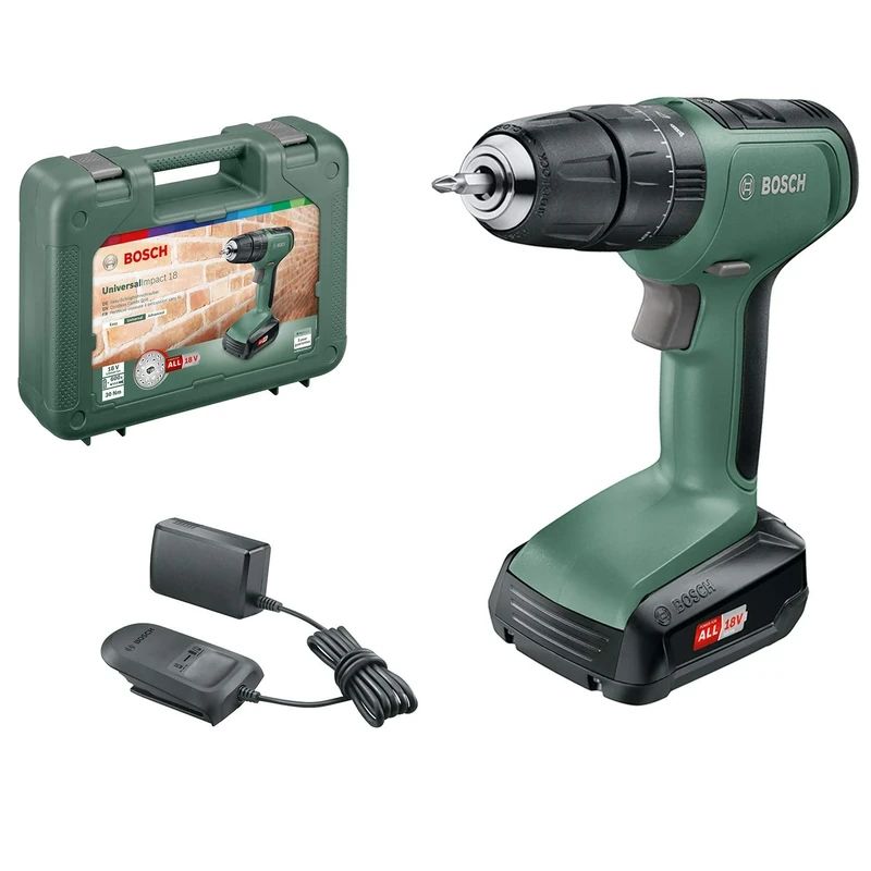 Bosch Cordless Combi Drill UniversalImpact 18 (1x Battery, 18 Volt System, in Carrying case)