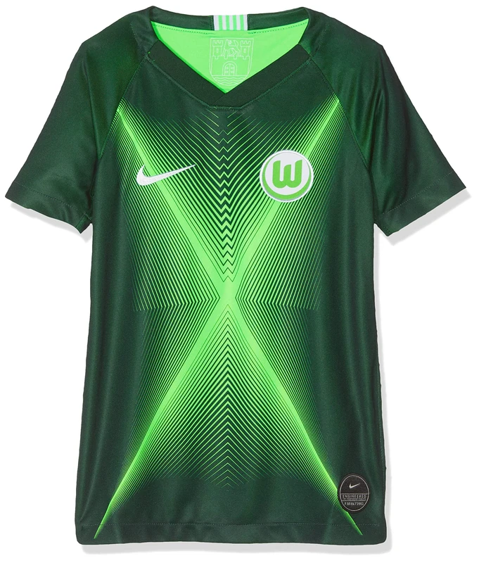 Nike Kids Vflw Y Nk BRT Stad JSY Ss HM Football T-Shirt - Pro Green/Green Strike/(White) (No Sponsor), Small
