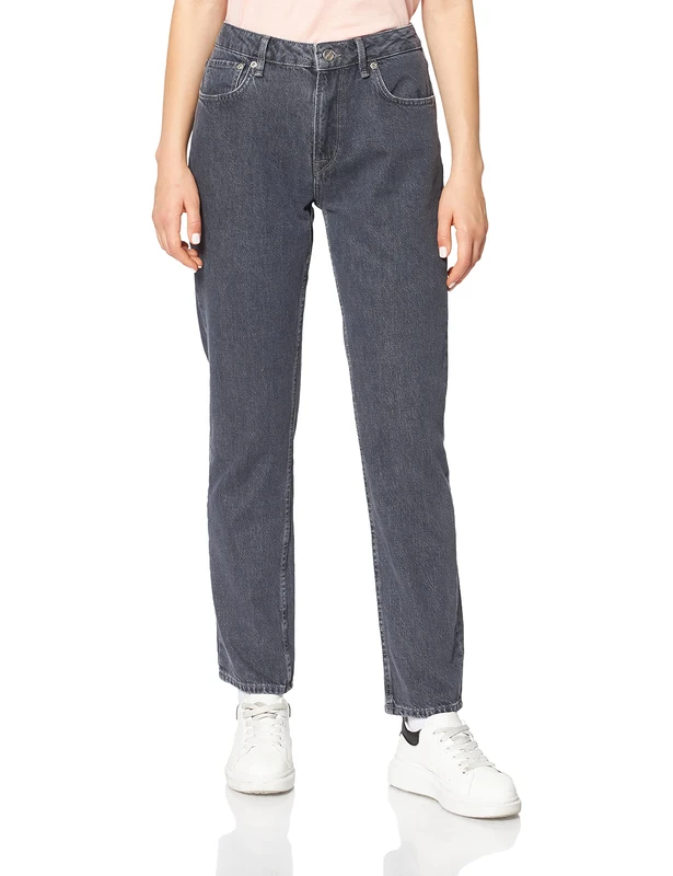 Pepe Jeans Women's Mary Straight Jeans, Black (Archive Black Used 000), One (Size: W28/L30)