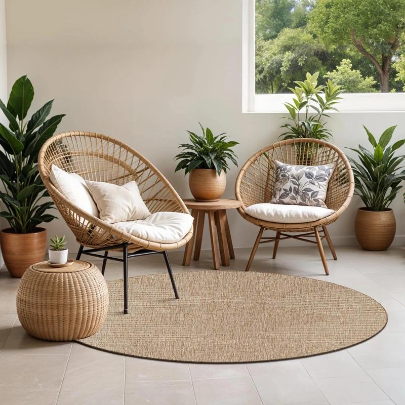 Livabliss Dolly Sevilla Indoor Outdoor Rug - Large Boho Rugs for Living Room 160 cm Dining, Kitchen Carpet, Patterned Neutral & Coloured Rugs, Waterproof, Stain Durable - Brown, Beige - Image 1