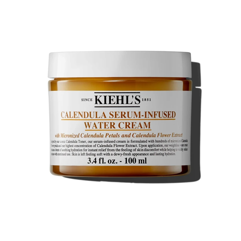 Kiehl's Calendula Serum-Infused Water Cream, Soothing Gel Moisturiser for All Skin Types, 100 Ml