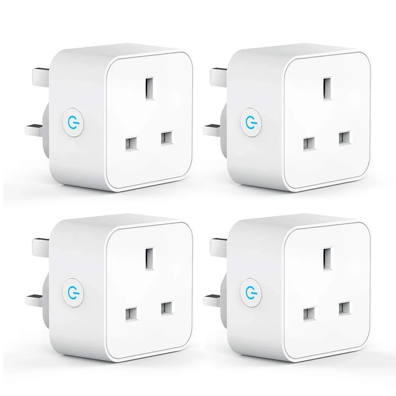 Smart Plug Alexa Plugs, Aoycocr Smart Socket WiFi Plug Works with Amazon Alexa (Echo & Echo Dot), Google Home, APP Remote Voice Control Wireless WiFi Switch Timer Plug, 2.4Ghz WiFi Only, 13A, 4Pack