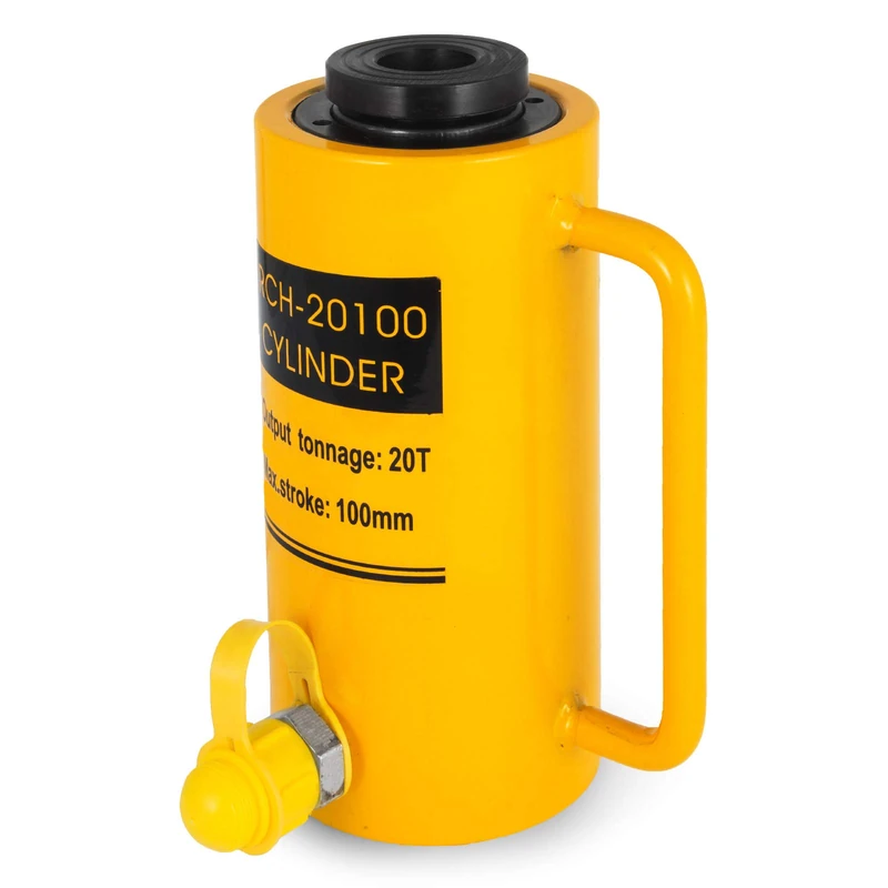 Succebuy 20T/44000LBS Hollow Hydraulic Cylinder Jack 100mm Plunger Ram Hydraulic Solid Cylinder Hydraulic Jack for Car/Van/Boat/Truck/Caravan