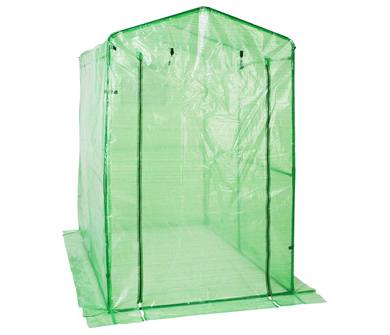 Dehner Tomato Greenhouse Maxi Approx. 187 x 183 x 122 cm Plastic/Metal Green