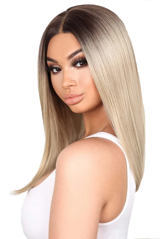 The Cali - Ash Blonde Straight Lob Lace Front Wig