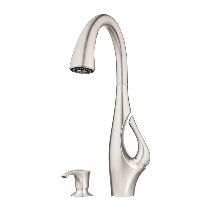Pfister Indira Spot Defense Stainless Steel 1-Handle Deck Mount Pull-Down Kitchen Faucet