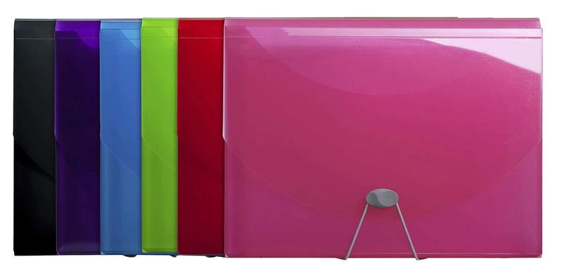 Exacompta - Ref 58770E - Iderama Collection - Multipart Expanding Case - 330 x 250mm in Size, Ideal for A4 Documents, 13 Tabbed Sections, Polypropylene - Assorted Colours