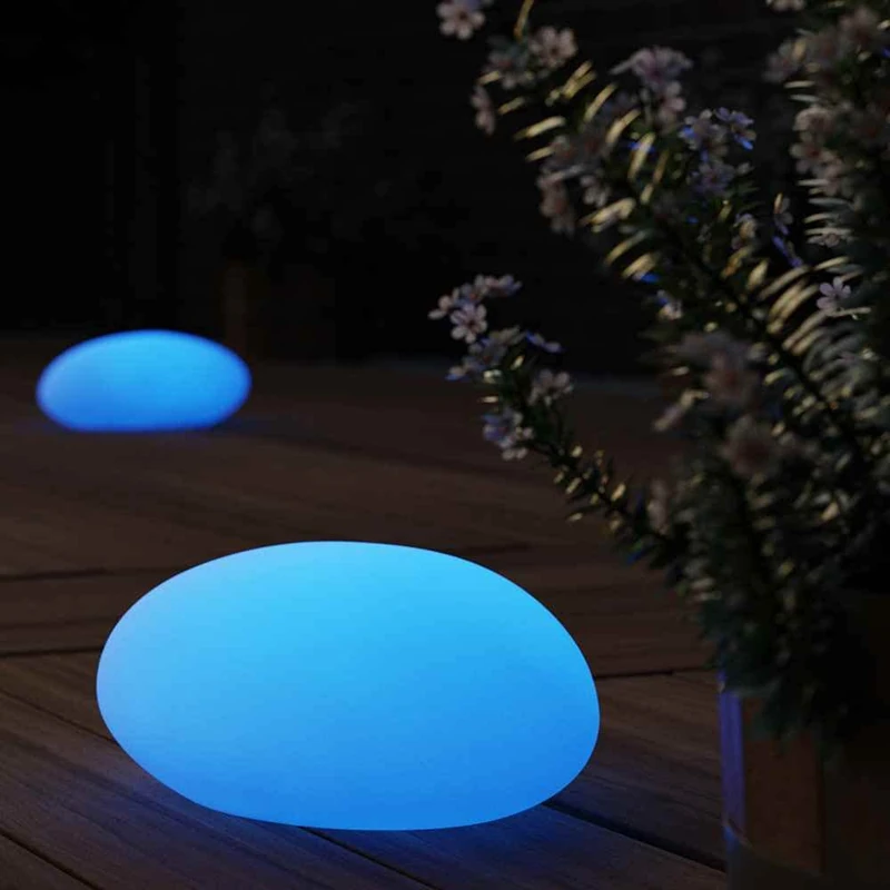 SolarCentre® Shimmer Solar Glow Stone Colour Changing Outdoor Mood Light - 30cm - Image 1