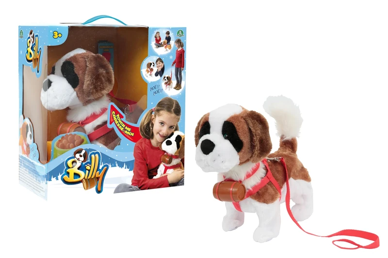 Billy, My Dog, Interactive Soft Toy for Walking, Walking, Sit, Barking, Toy for Children from 3 Years, GIOCHI PREZIOSI, AMB00