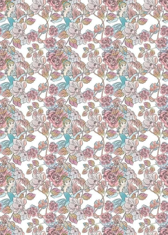 Komar Disney non-woven photo wallpaper Cinderella Blossom wall paper, children's room, baby room, decoration, size 200 x 280 cm, DX4-007 - Image 1