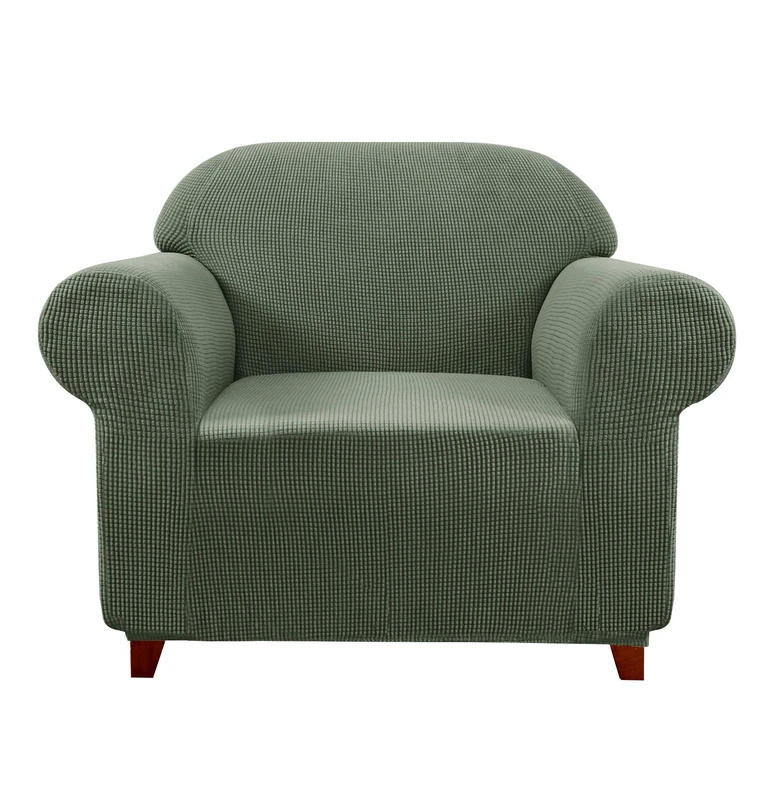 subrtex 1 Piece Sofa Cover Polyester Elastic Seat Cover Home Sofa Liner (1 Seater, Army Green)