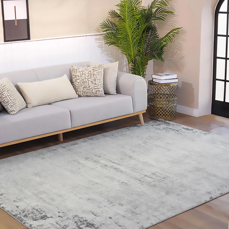 Livabliss Utrecht Abstract Rug - Area Rugs Living Room 200 cm, Dining Room, Lounge, Kitchen, Bedroom - Modern Marble Large Rug, Soft Luxurious Easy Care Medium Pile, Ivory and Grey