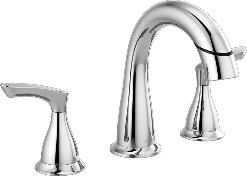 Delta Broadmoor 8 in. Widespread 2-Handle Bathroom Faucet with Pull-Down Spout in Chrome