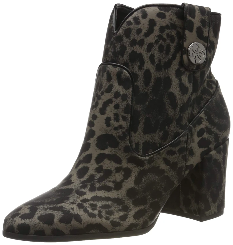 GUESS Girl's Cypher2/Stivaletto (Bootie)/Su Ankle Boots, Black Black Yellow Grey Op a, 2.5 UK
