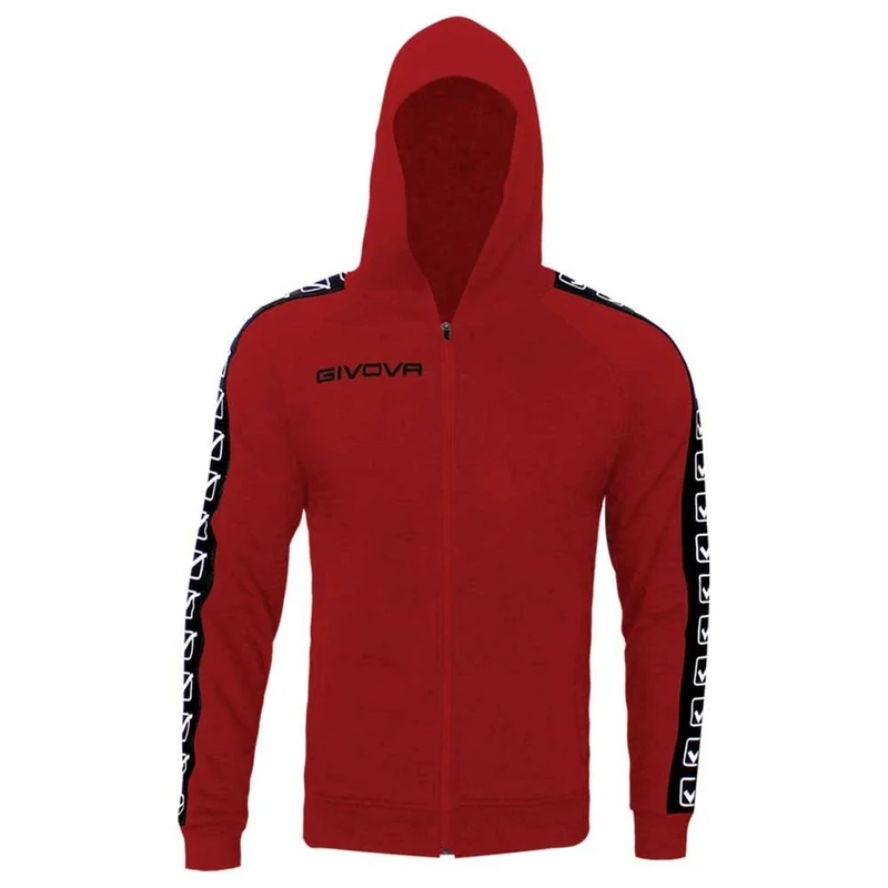 Givova Band Unisex Adult Zip Sweatshirt (Pack of 1) Red