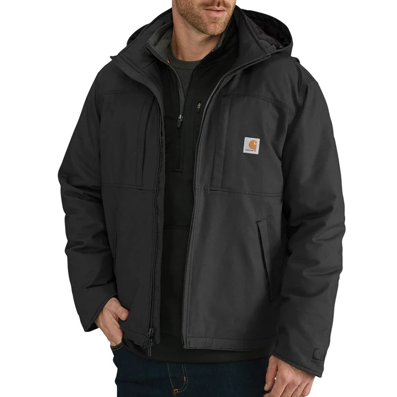 Carhartt Men's Big & Tall Full Swing Cryder Jacket - Black, Large Tall