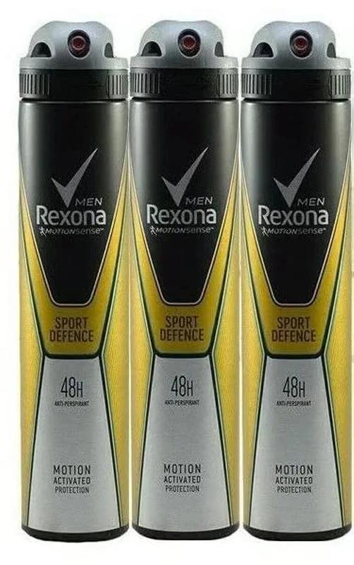 Rexona MotionSense Men Deodorant Spray Antiperspirant Sport Defence 150 ml Pack of 3