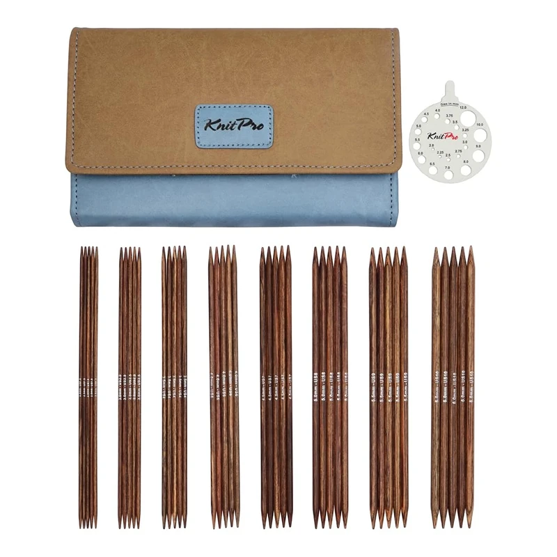 KnitPro Ginger Midi Double Pointed Needle Set 8" (20cm) | 8 Sizes (2.5mm to 6mm)