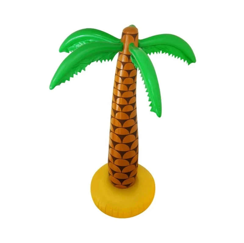 SHATCHI 5Pcs Inflatable Palm Tree 6Ft – Giant Pool Float, Hawaiian Party Decor, Sunshade Beach, Garden Décor, Perfect Props for Summer Luau, BBQs, Lake and Beach Trips