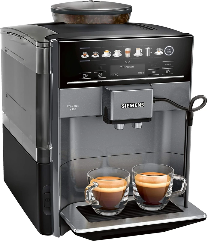 Siemens EQ6 TE651209GB Bean to Cup Coffee Machine - Titanium