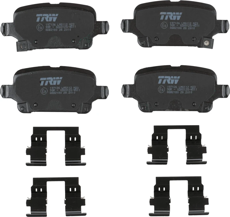 TRW GDB2180 Brake Pad Set of 4 for Vauxhall Astra MK VII (K) (B16) 2015 - Rear Axle and other vehicles