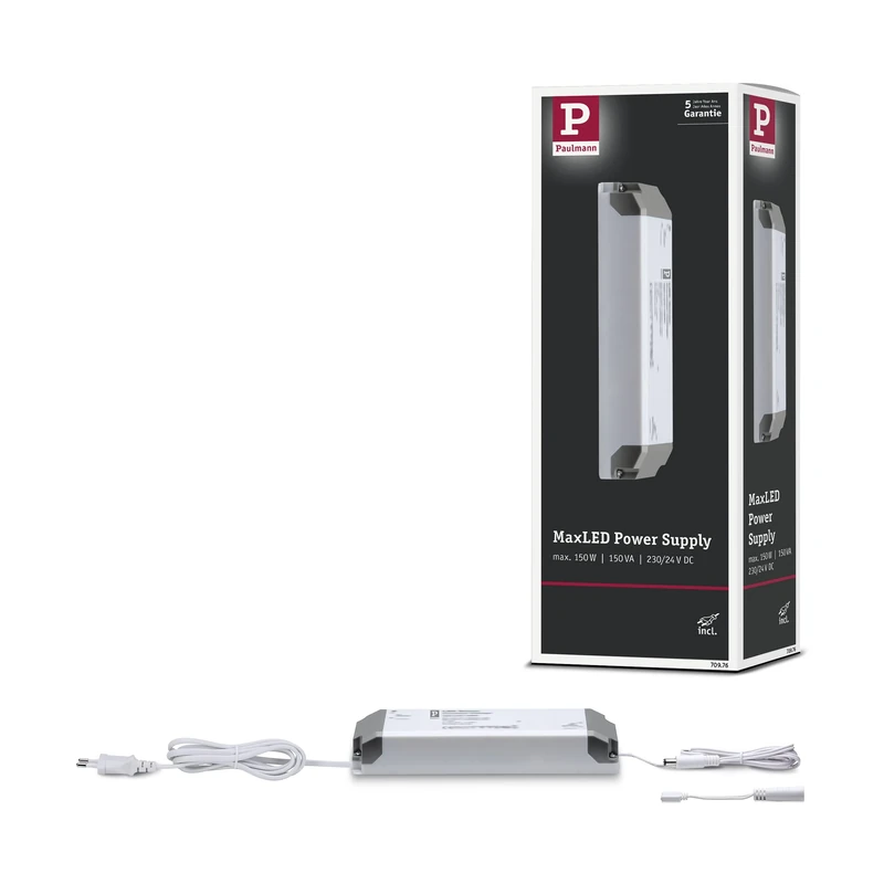 Paulmann 70976 Strip MaxLED Power Supply Rectangular max. 150 watt Lighting Strip White Light Strip Plastic LED Strip