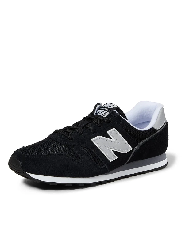 New Balance Men's 373 Core Sneakers, Black Black White Ca2, 7.5 UK