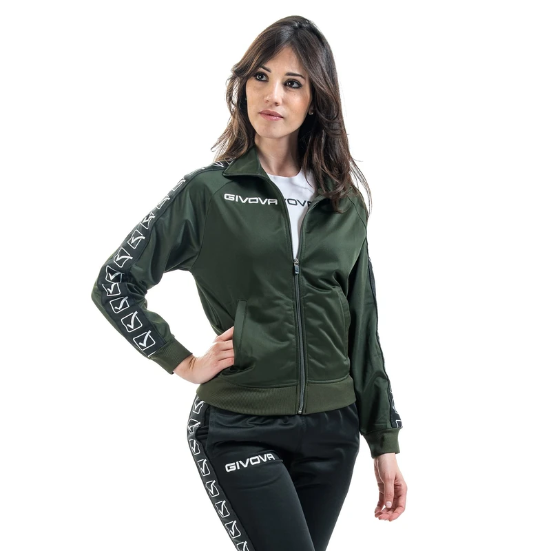 Givova Tricot Band Jacket, Military Green, M, M