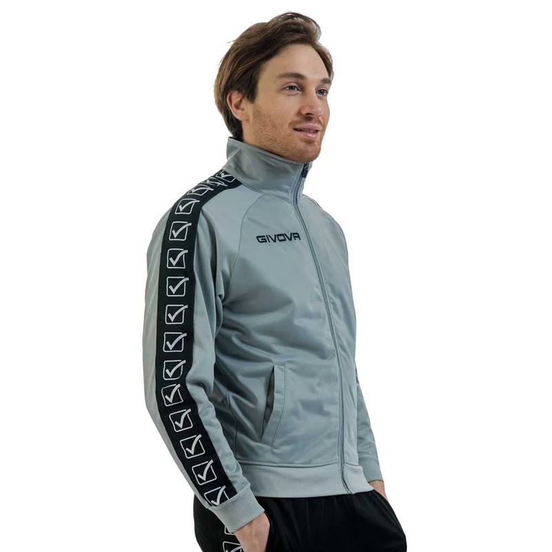 Givova Unisex Tricot Band Jacket, Red, XL, lightgrey, XL