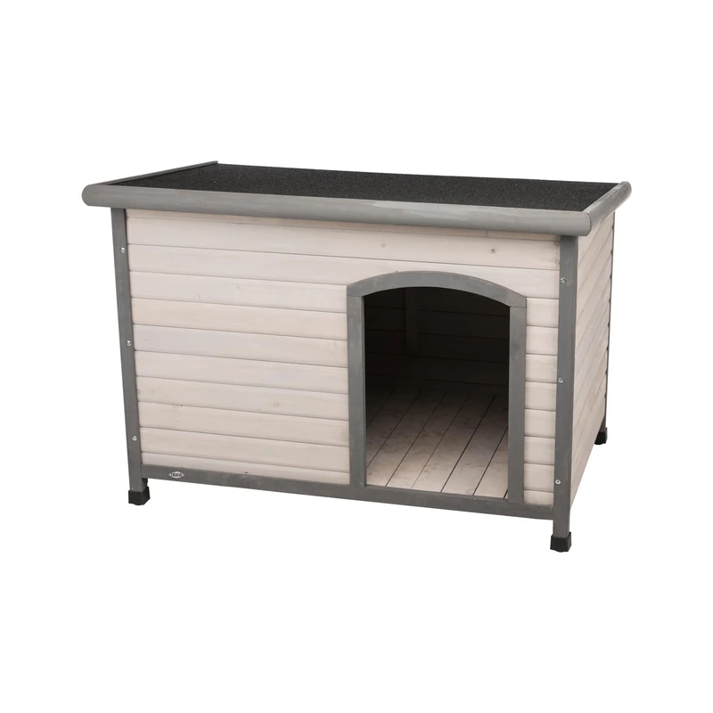 TRIXIE (Tribm Natura Flat Roof Dog Kennel, 85 X 58 X 60 cm, Grey
