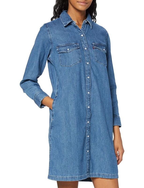 Levi's Women's Selma Dress Going Steady (Blue) XS