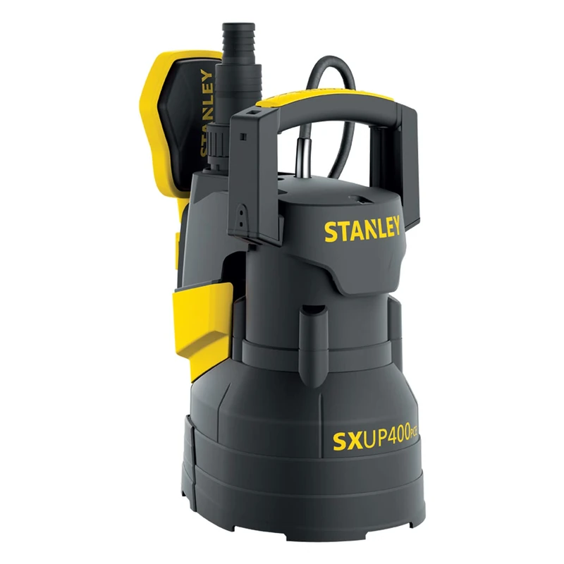 Stanley SXUP400PCE Submersible Pump for Clear Water (400 W, Maximum Flow Rate 9,000 l/h, Maximum Head 8 m) A51766, Multicoloured