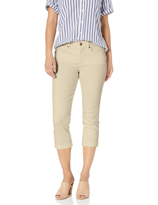 NYDJ Women's Petite Chloe Capri Jeans, Feather, 14