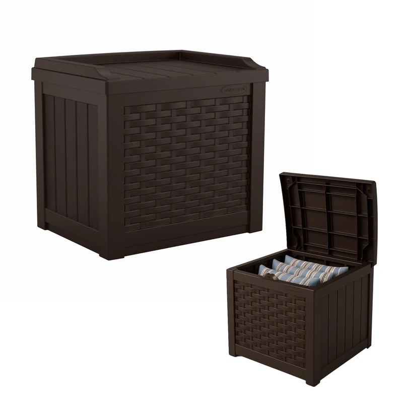 Suncast Rowlinson Georgia 83L Storage Box - Java Brown - Image 1