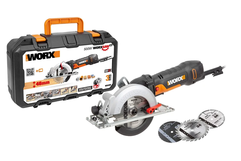 WORX WX439 500W 120mm Black and Orange Worx Saw Compact Circular Saw